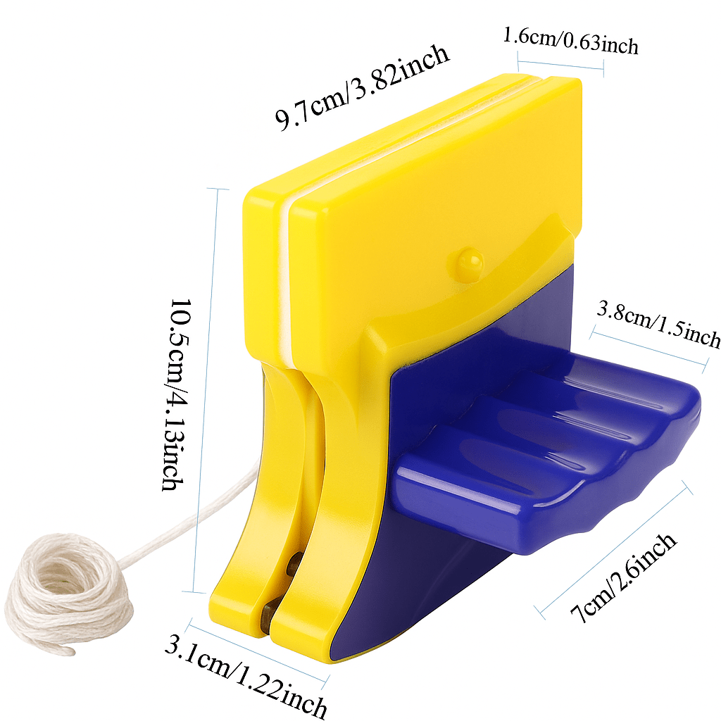 CLEARSAVER – Magnetic Double-Sided Glass Cleaner with 1.2M Safety Rope
