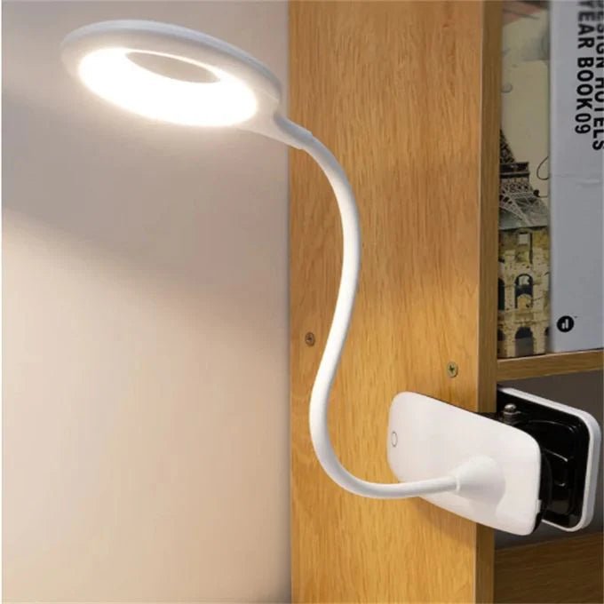 CLIPGLOW – Dimmable USB LED Reading Light with Clip and Adjustable Neck