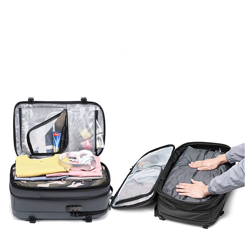 Travel Backpack with Compact Water-Resistant Design