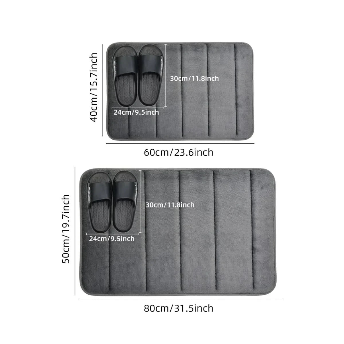 CORAL VELVET MAT – Soft Bathroom Mat with Non-Slip Design for Comfort & Safety