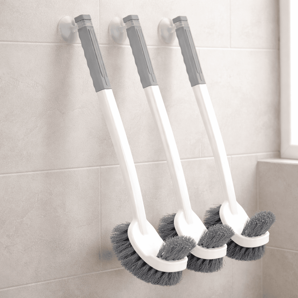 CORNERMAX – Wall Mounted Double-Sided Toilet Brush for Deep Corner Cleaning