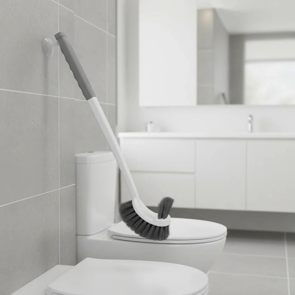 CORNERMAX – Wall Mounted Double-Sided Toilet Brush for Deep Corner Cleaning