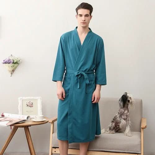 CottonWave – Unisex Waffle Bathrobe Made of Polyester
