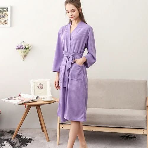 CottonWave – Unisex Waffle Bathrobe Made of Polyester