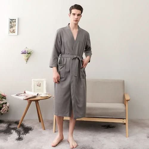 CottonWave – Unisex Waffle Bathrobe Made of Polyester