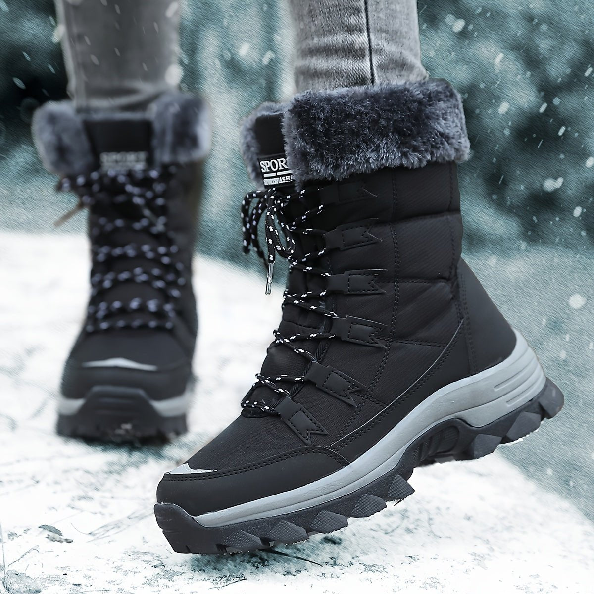 COZYGLIDE – Women's Stylish Winter Ankle Boots with Plush Lining & Non-Skid Sole