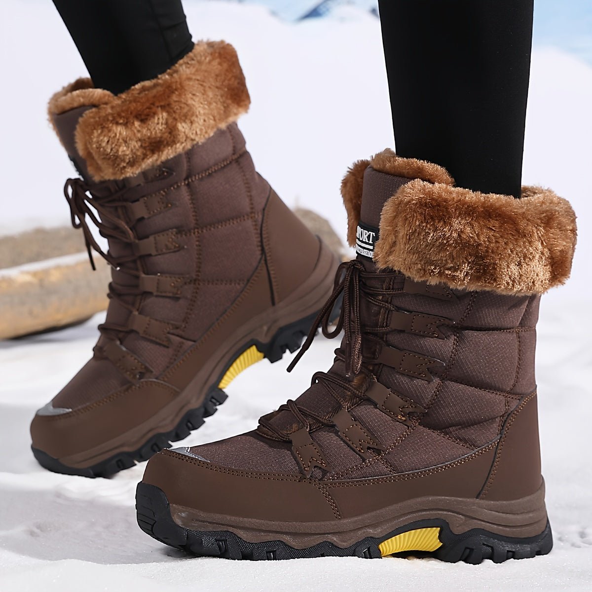 COZYGLIDE – Women's Stylish Winter Ankle Boots with Plush Lining & Non-Skid Sole