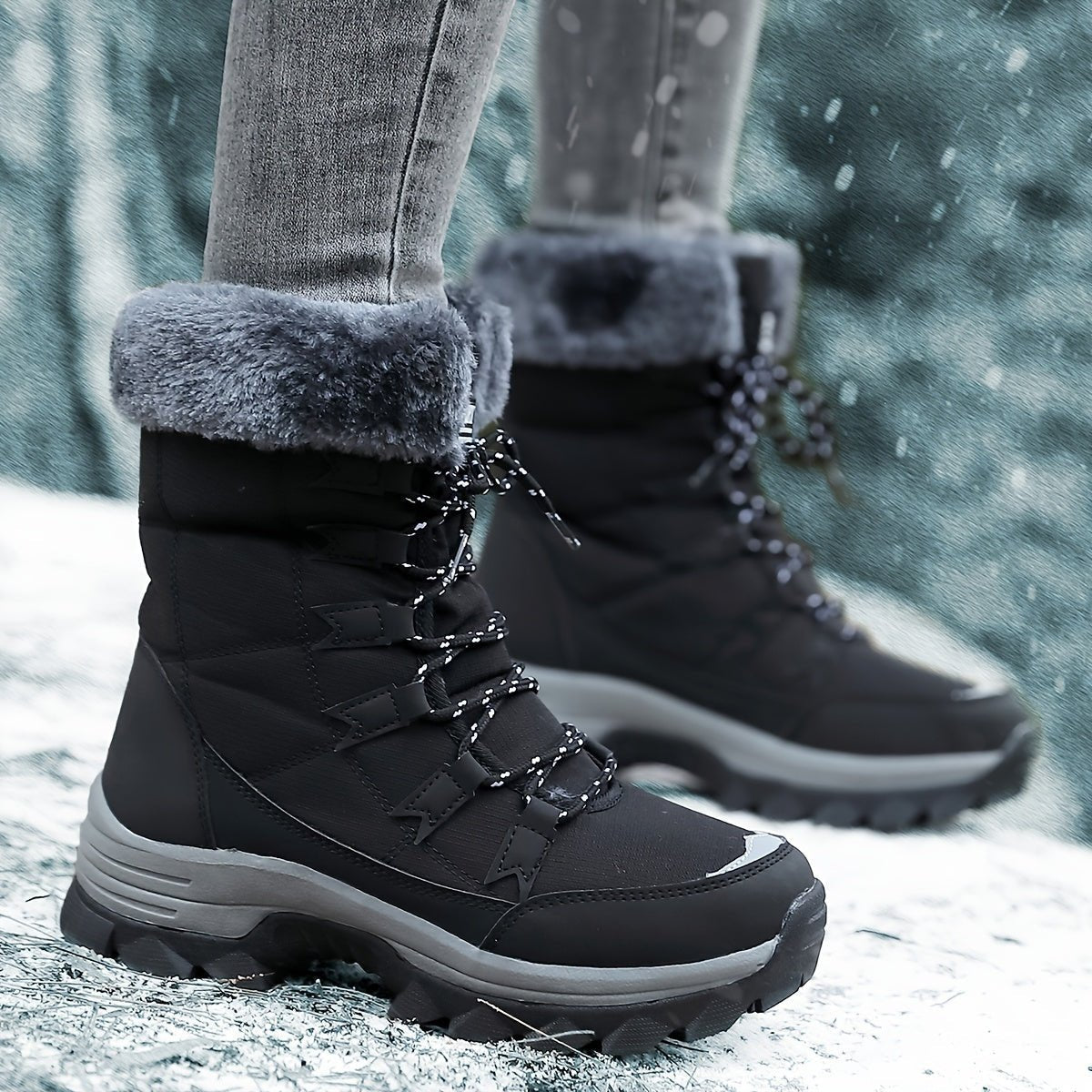 COZYGLIDE – Women's Stylish Winter Ankle Boots with Plush Lining & Non-Skid Sole