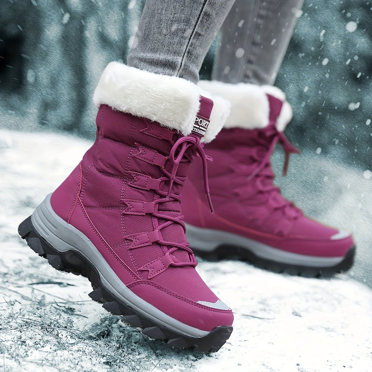 COZYGLIDE – Women's Stylish Winter Ankle Boots with Plush Lining & Non-Skid Sole