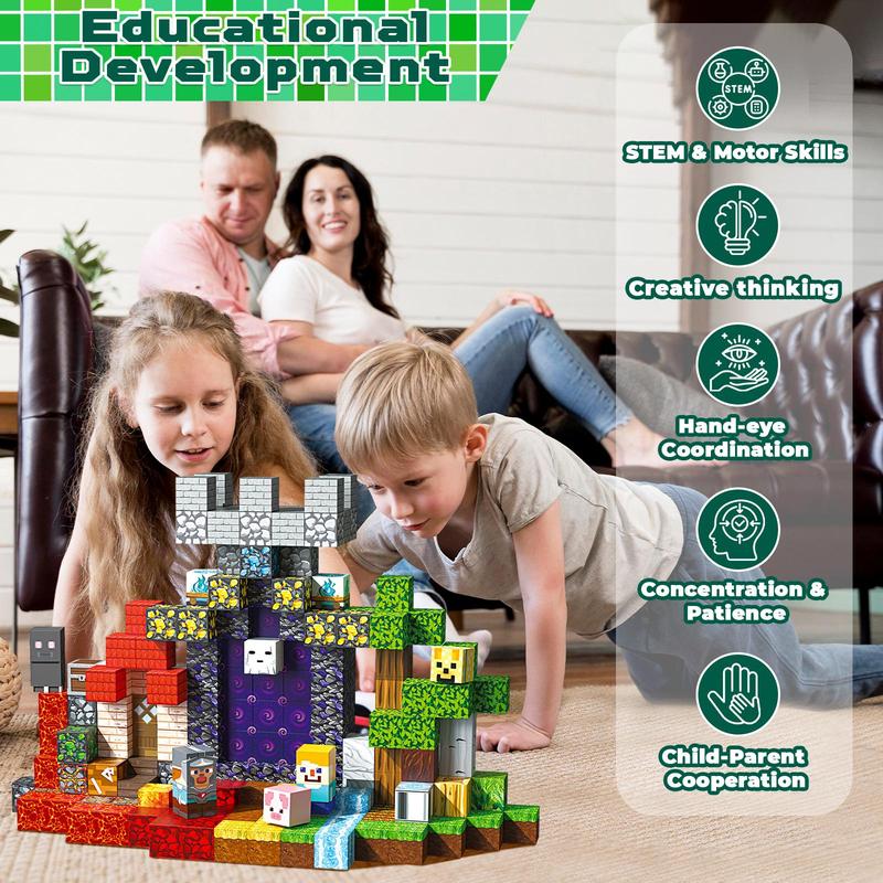 Magnetic Building Blocks Toy Set Kids