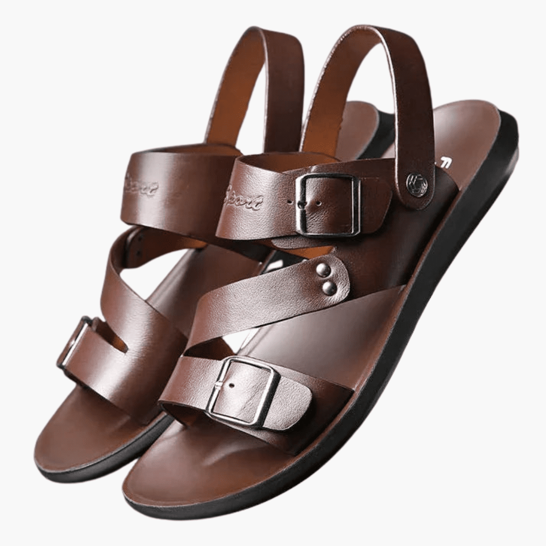 CROSSEN – Men’s Adjustable Cross-Strap Sandals with Ergonomic Support