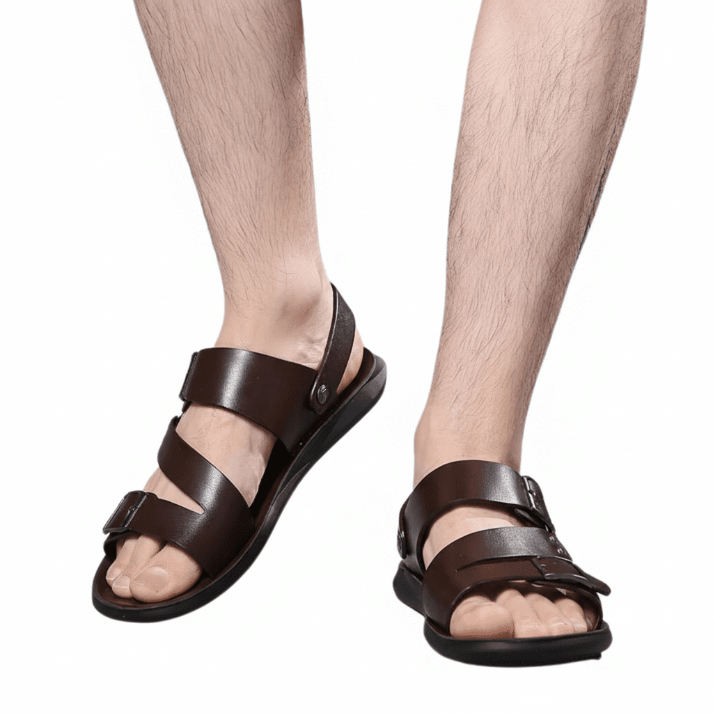 CROSSEN – Men’s Adjustable Cross-Strap Sandals with Ergonomic Support