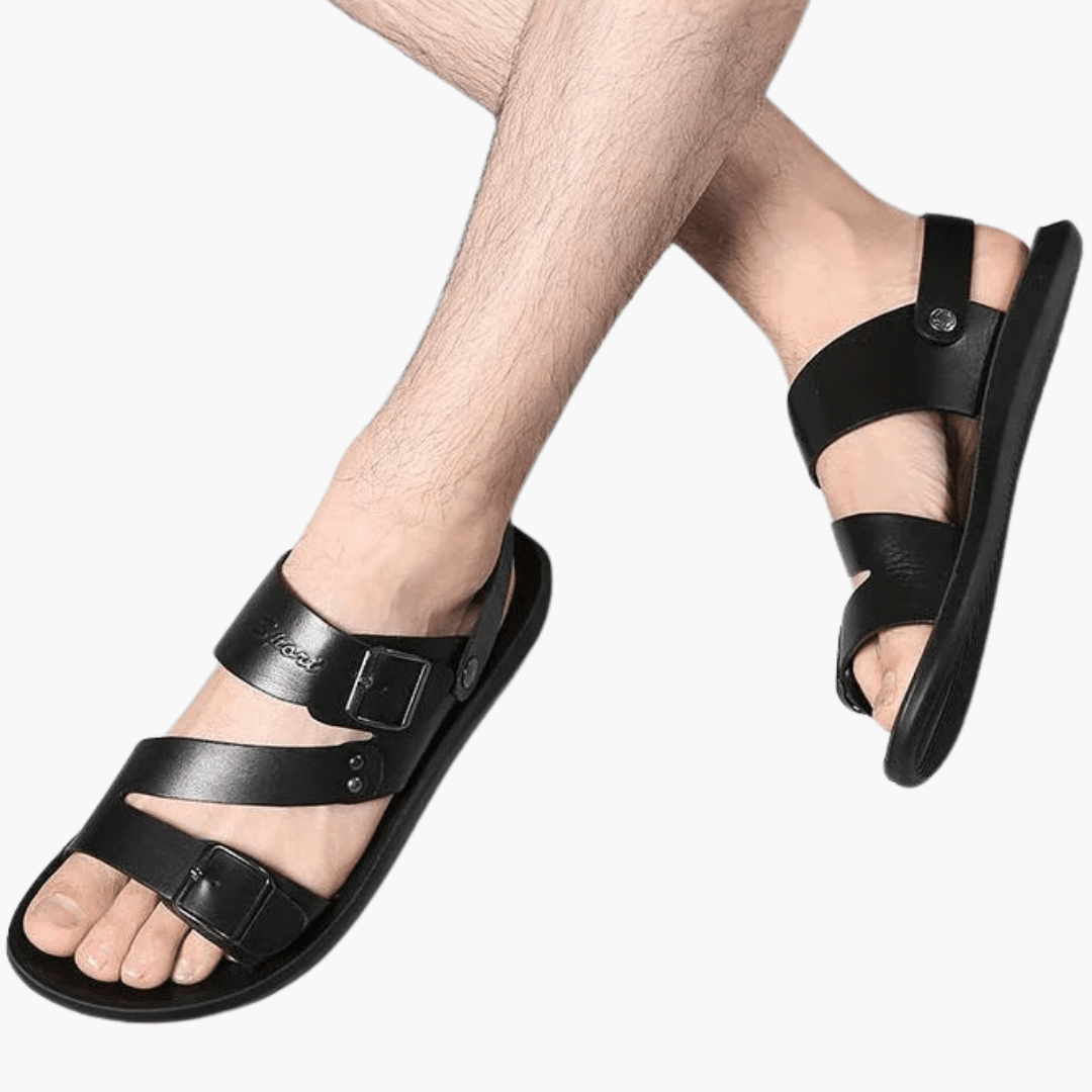 CROSSEN – Men’s Adjustable Cross-Strap Sandals with Ergonomic Support