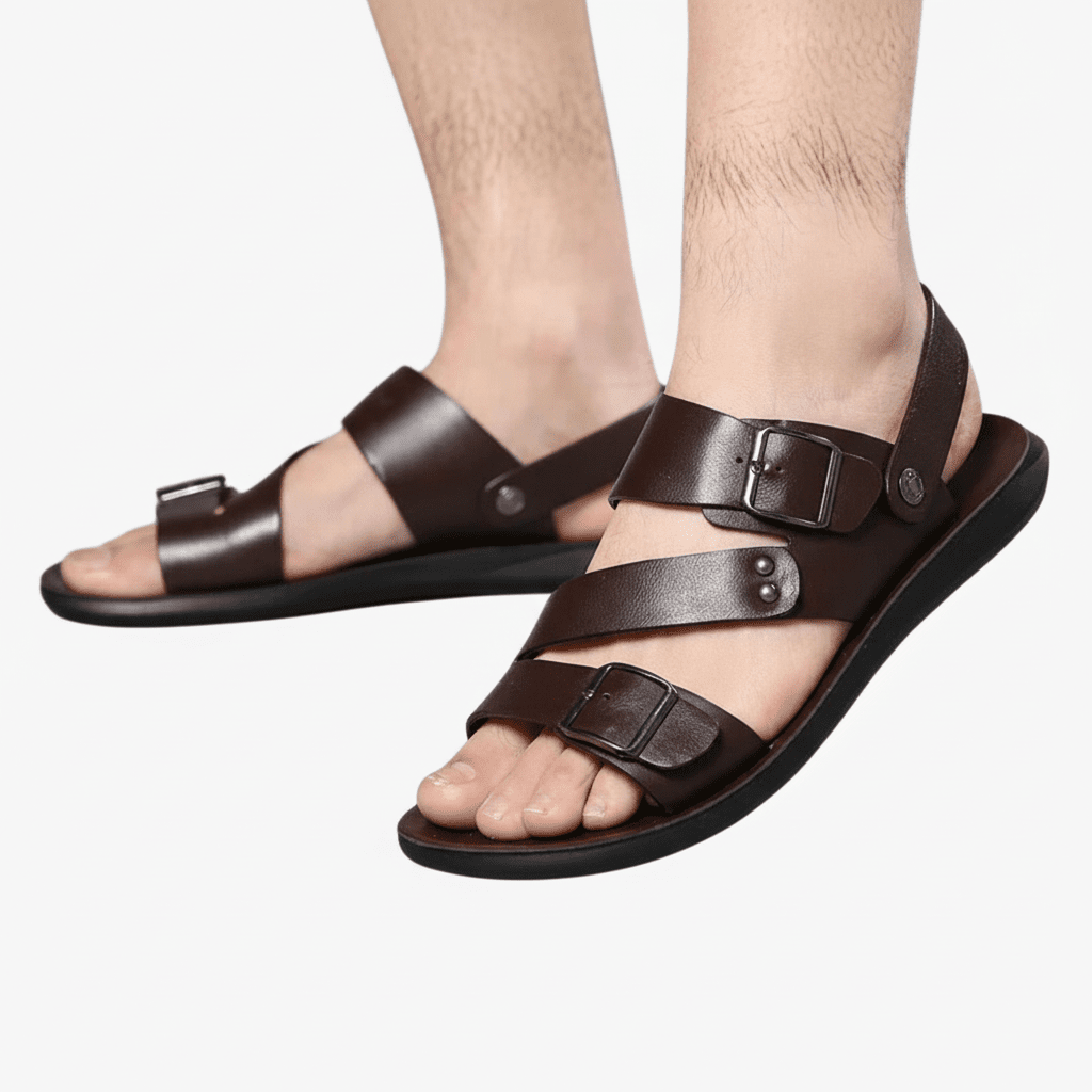 CROSSEN – Men’s Adjustable Cross-Strap Sandals with Ergonomic Support