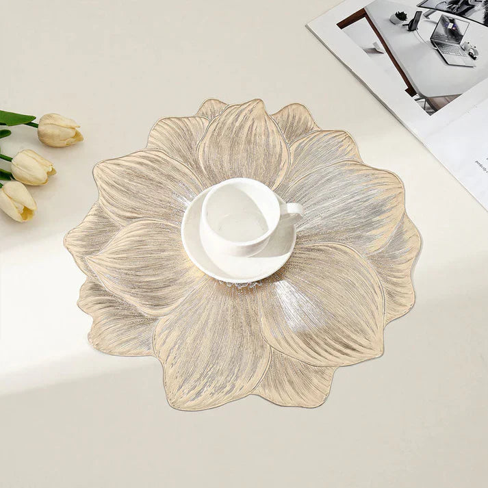 Creative Flower PVC Placemat – Waterproof & Oil-Proof