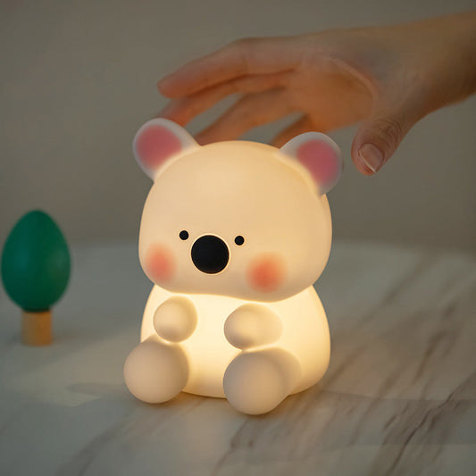 Squishy Silicone Koala With Hat LED Night Light - Perfect Gift for Kids and Girls