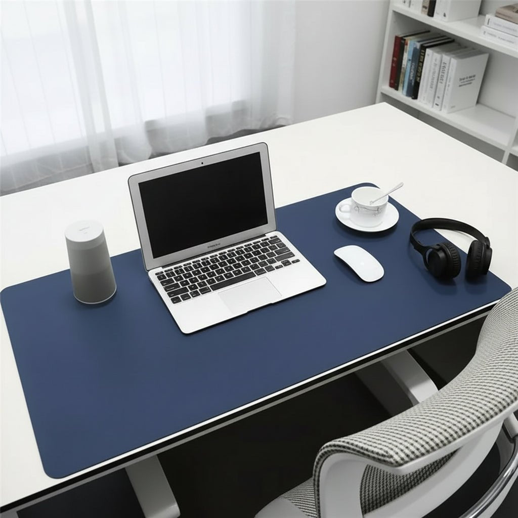 DESKELUX – Premium PU Leather Desk Mat Waterproof Desk Pad with Non-Slip Backing