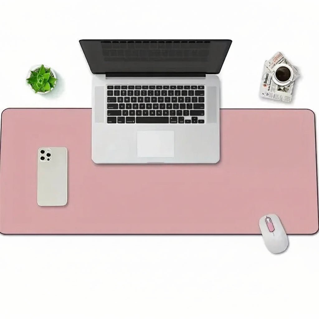 DESKELUX – Premium PU Leather Desk Mat Waterproof Desk Pad with Non-Slip Backing