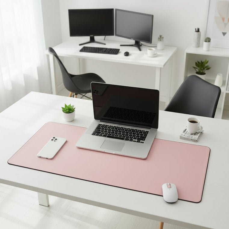 DESKELUX – Premium PU Leather Desk Mat Waterproof Desk Pad with Non-Slip Backing