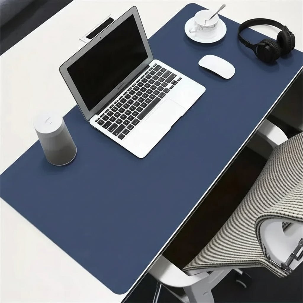 DESKELUX – Premium PU Leather Desk Mat Waterproof Desk Pad with Non-Slip Backing
