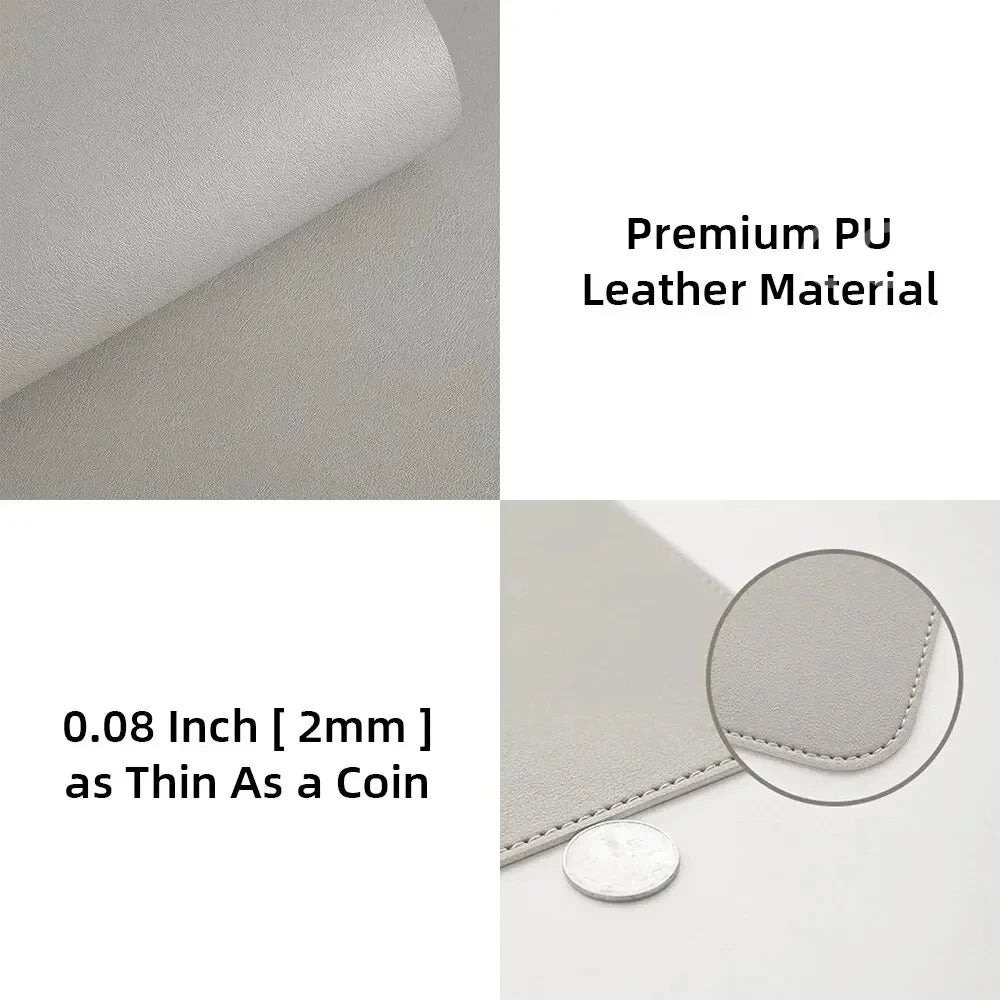 DESKELUX – Premium PU Leather Desk Mat Waterproof Desk Pad with Non-Slip Backing
