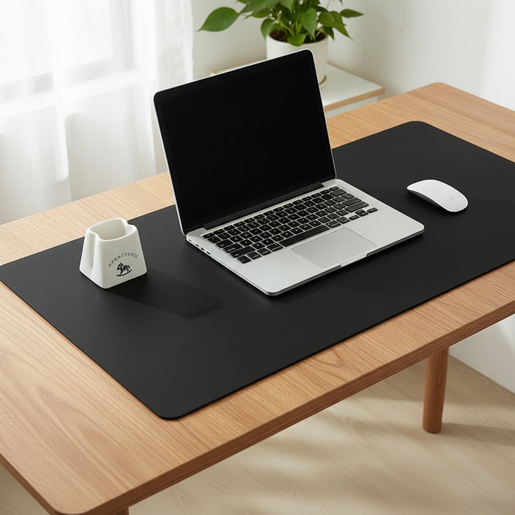 DESKELUX – Premium PU Leather Desk Mat Waterproof Desk Pad with Non-Slip Backing