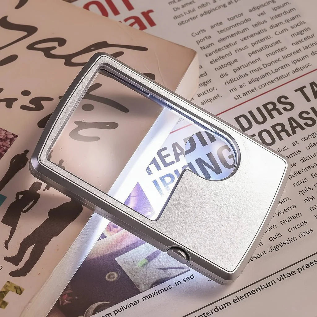DETAILGLOW – LED Pocket Magnifying Glass with 3X/6X Precision Zoom