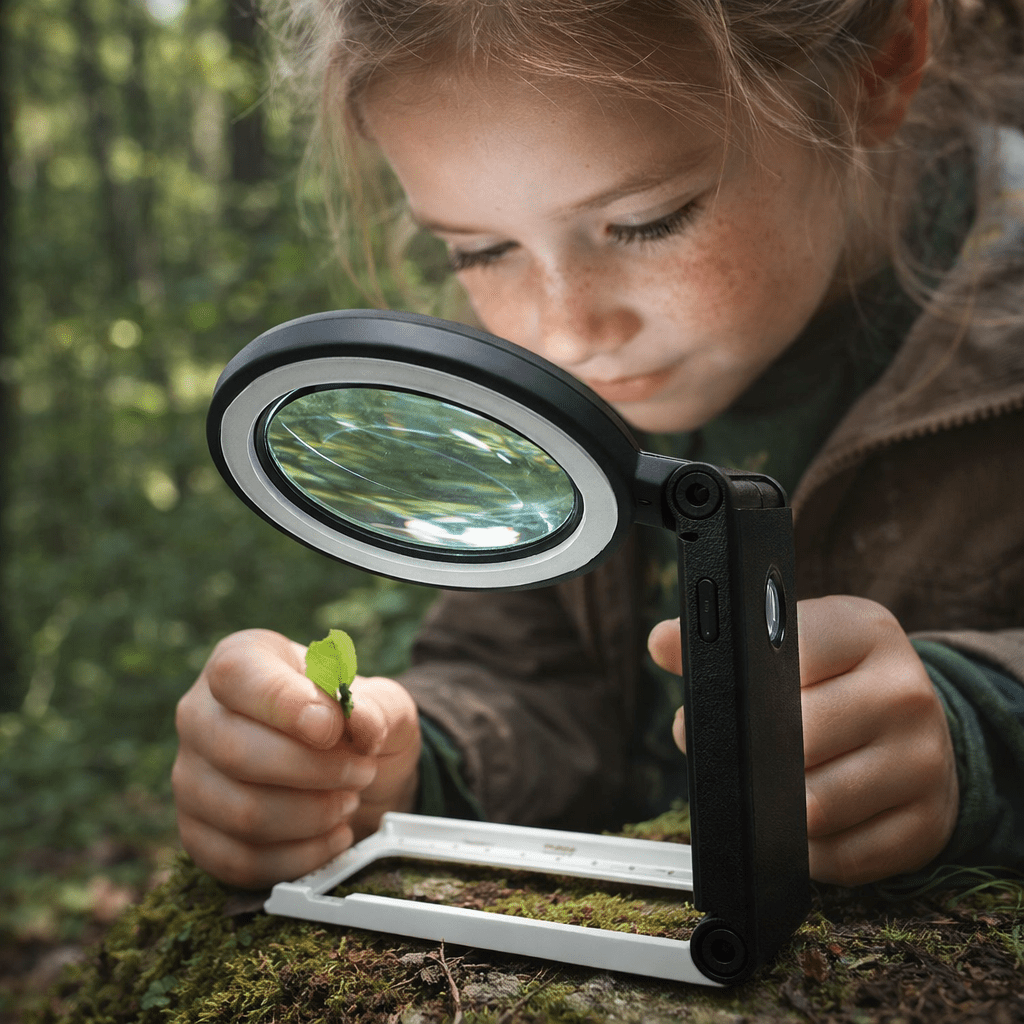 DETAILMAX – High-Power Foldable Magnifying Glass with 10X/30X & 18 LED Lights