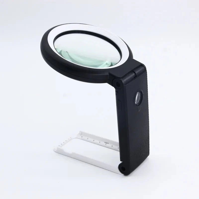 DETAILMAX – High-Power Foldable Magnifying Glass with 10X/30X & 18 LED Lights