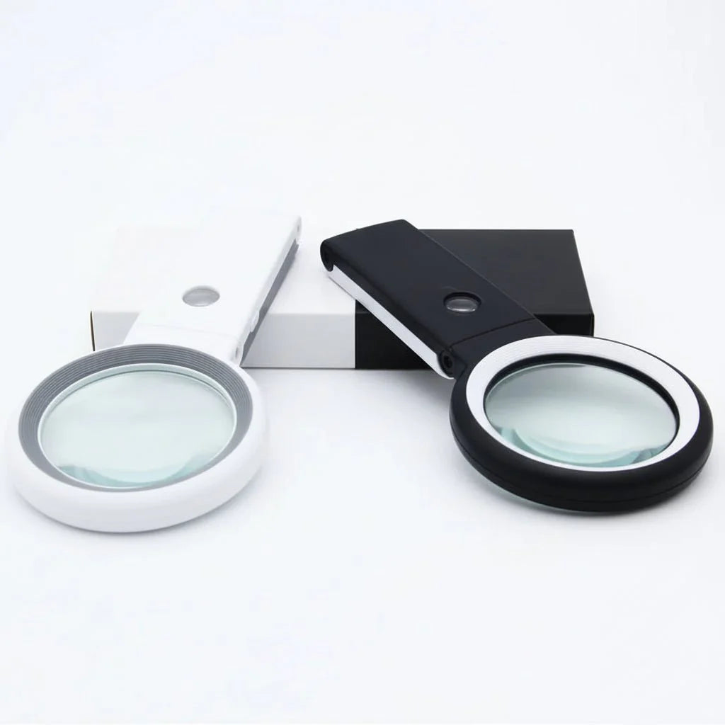 DETAILMAX – High-Power Foldable Magnifying Glass with 10X/30X & 18 LED Lights