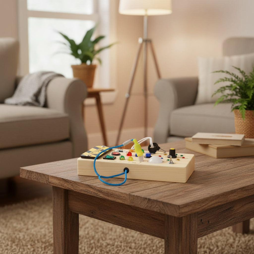 DISCOVERY PLAY – Montessori Busy Board for Toddlers to Explore, Learn & Develop Fine Motor Skills