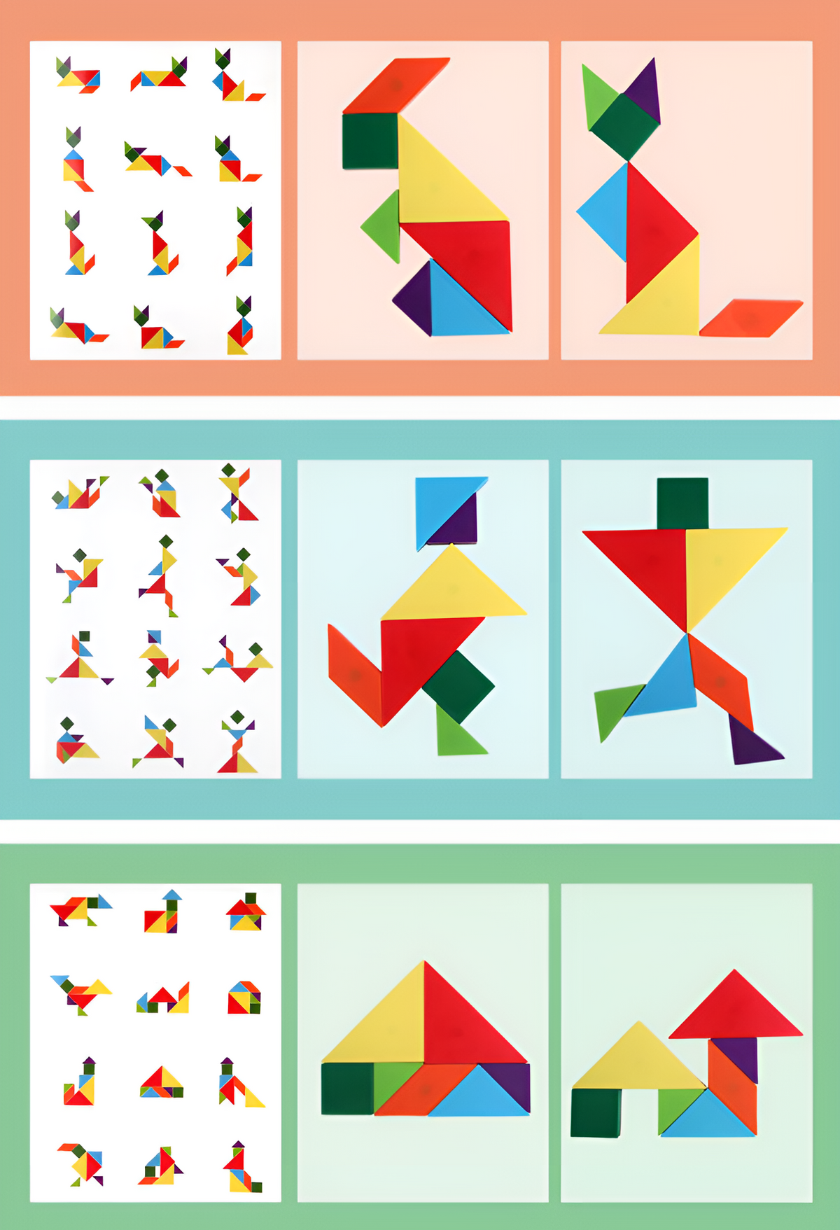 Montessori 3D Tangram Magnetic Puzzle