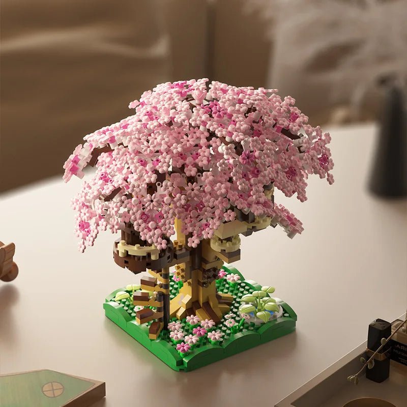 DREAMBLOOM – Cherry Blossom Treehouse Micro Building Set for Imaginative Play