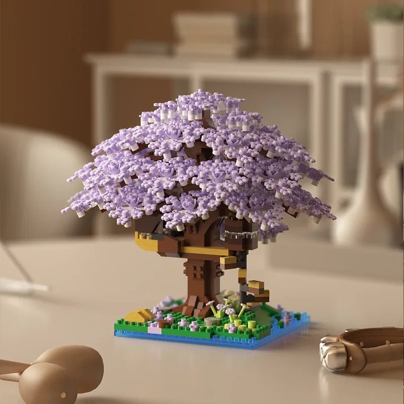 DREAMBLOOM – Cherry Blossom Treehouse Micro Building Set for Imaginative Play