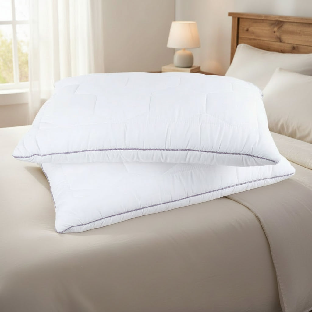 Luméa Lavender Suede Sleep Pillow | Anti-bacterial, hypoallergenic pillow for sensitive skin