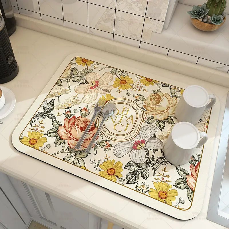 DRIPLESS – Diatomite Kitchen Draining Mat with Rapid Evaporation Design