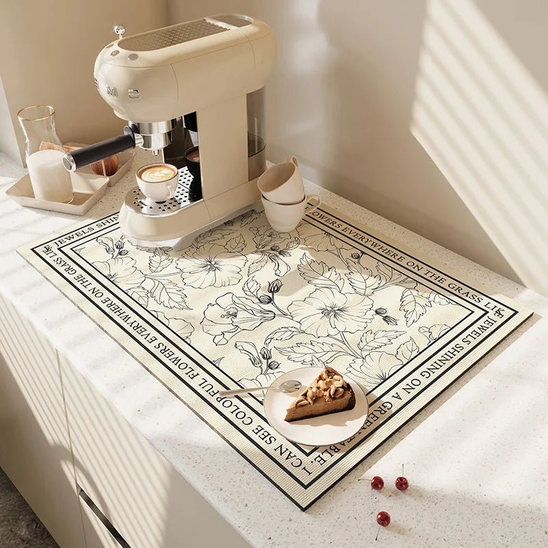DRIPLESS – Diatomite Kitchen Draining Mat with Rapid Evaporation Design