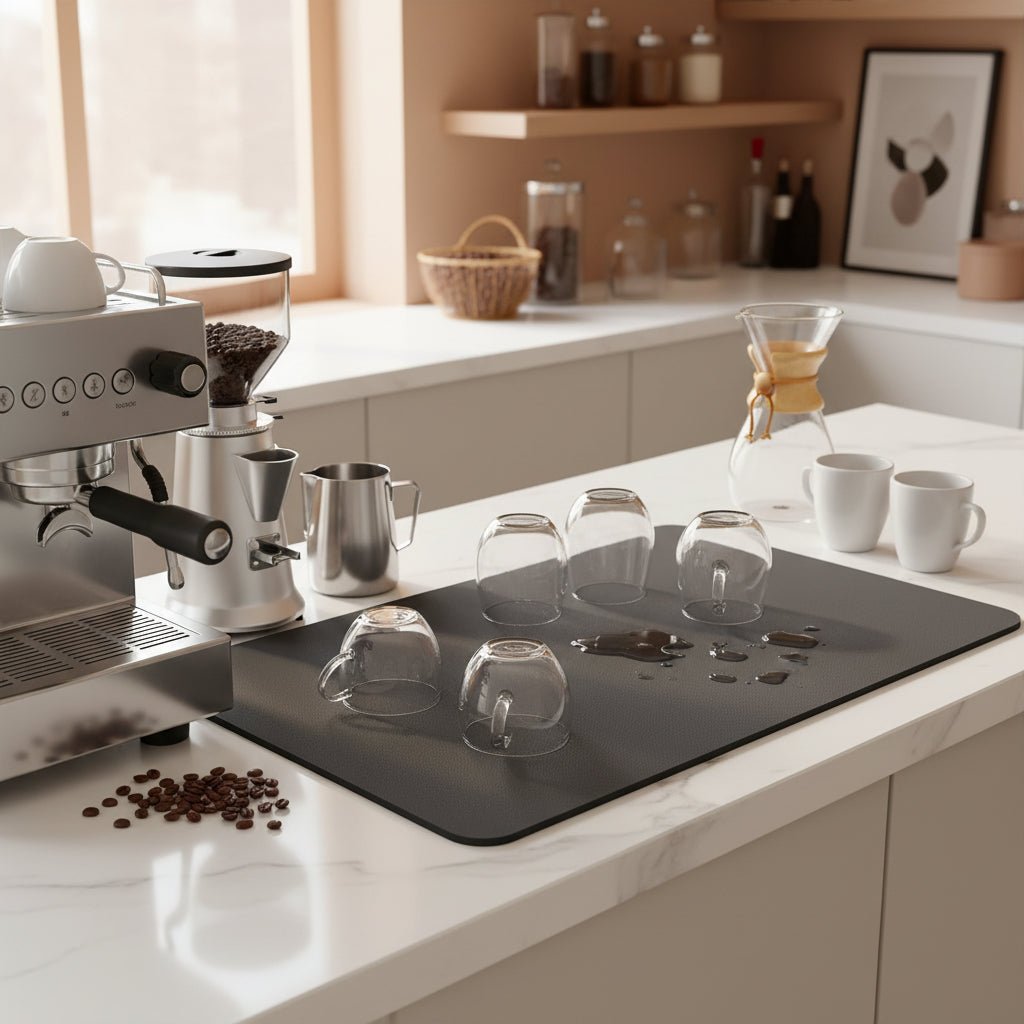 DRIPLESS – Diatomite Kitchen Draining Mat with Rapid Evaporation Design