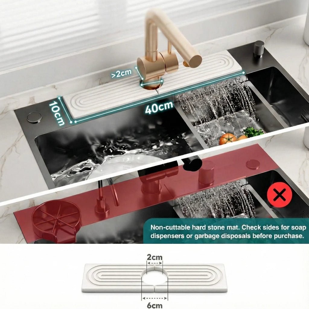 DRYBASE – Ultra-Absorbent Diatomite Drying Mat for Cleaner Sink Spaces