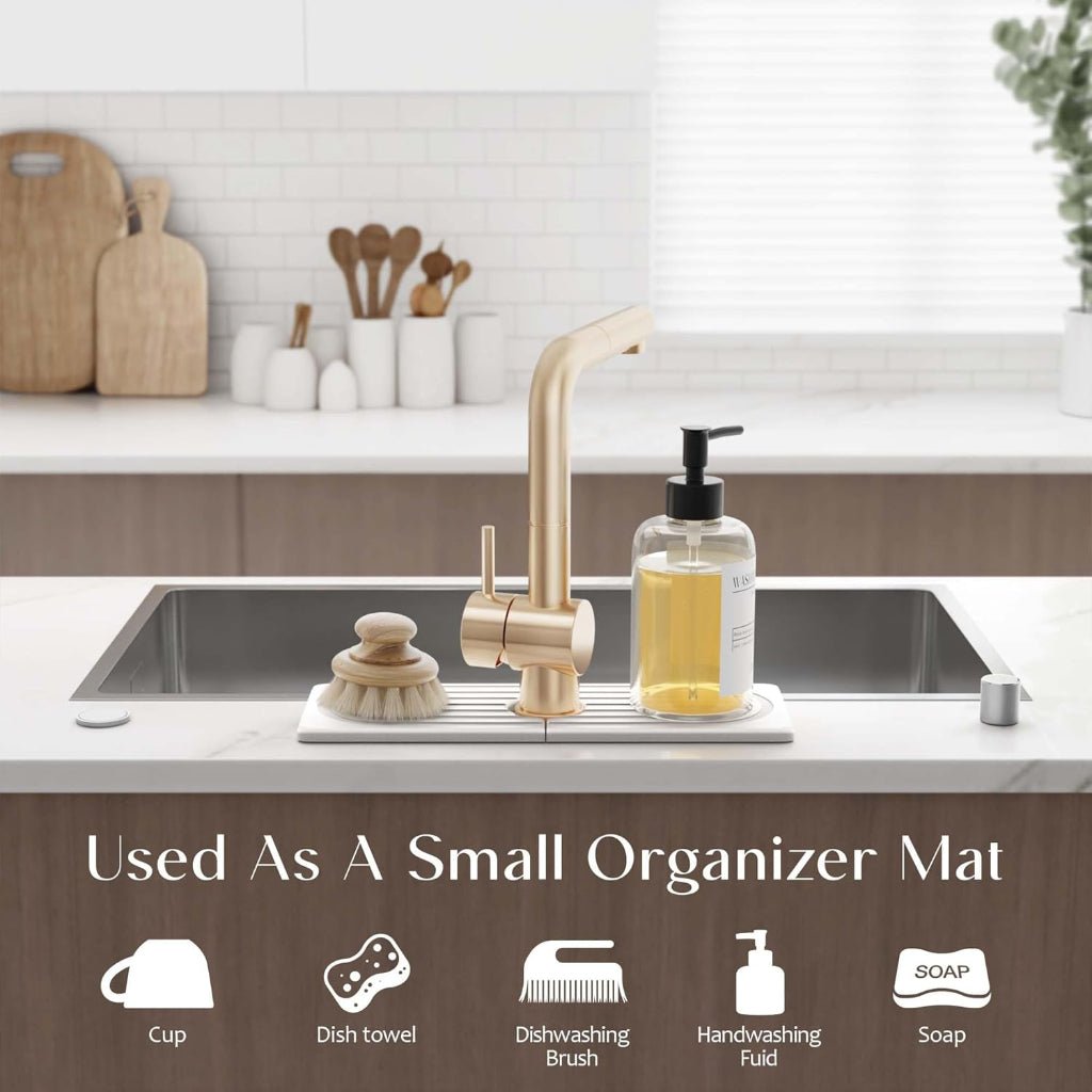 DRYBASE – Ultra-Absorbent Diatomite Drying Mat for Cleaner Sink Spaces
