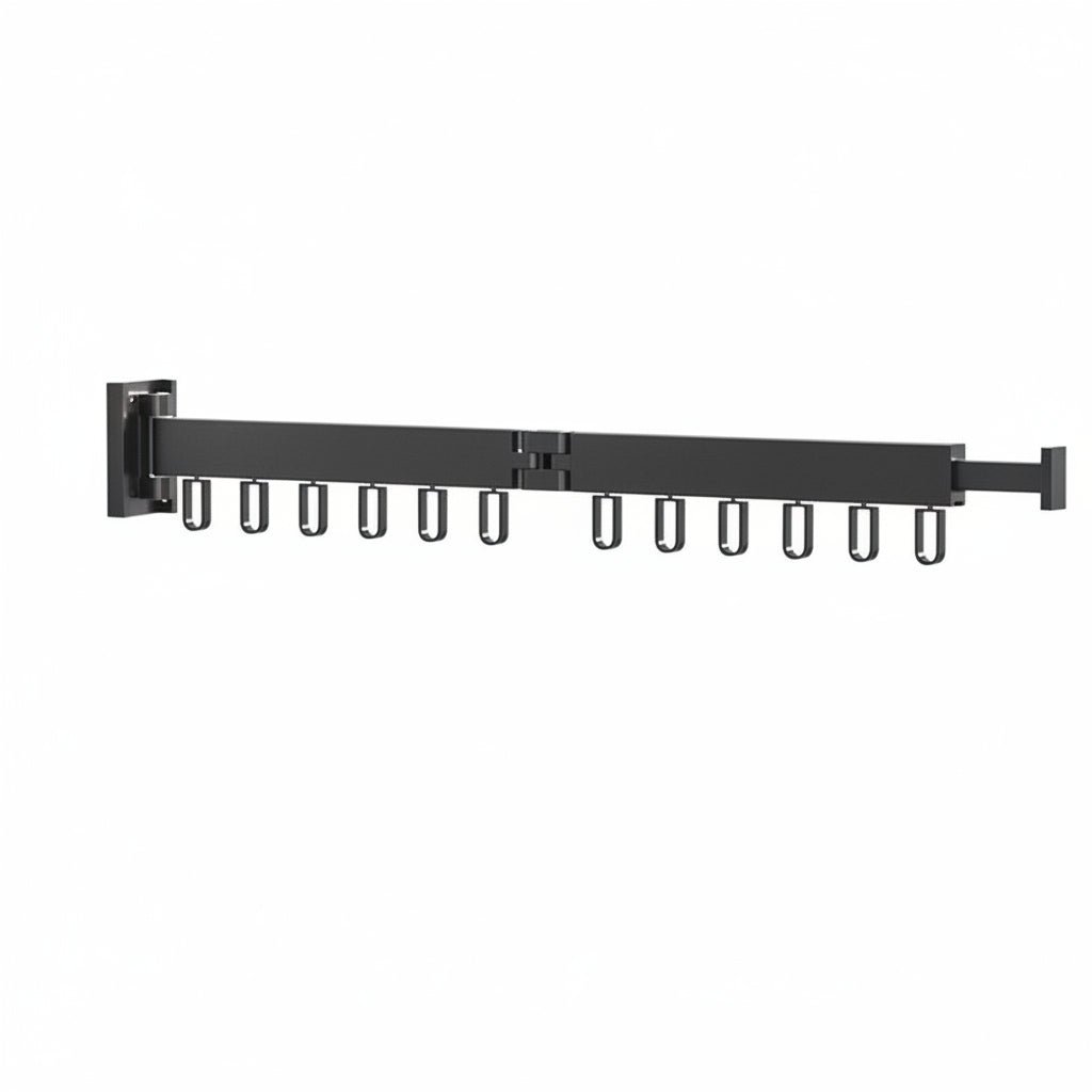DRYFOLD – Wall-Mounted Retractable Clothes Dryer with Folding Hanger Design