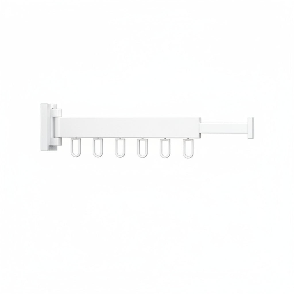 DRYFOLD – Wall-Mounted Retractable Clothes Dryer with Folding Hanger Design