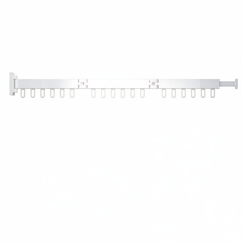 DRYFOLD – Wall-Mounted Retractable Clothes Dryer with Folding Hanger Design