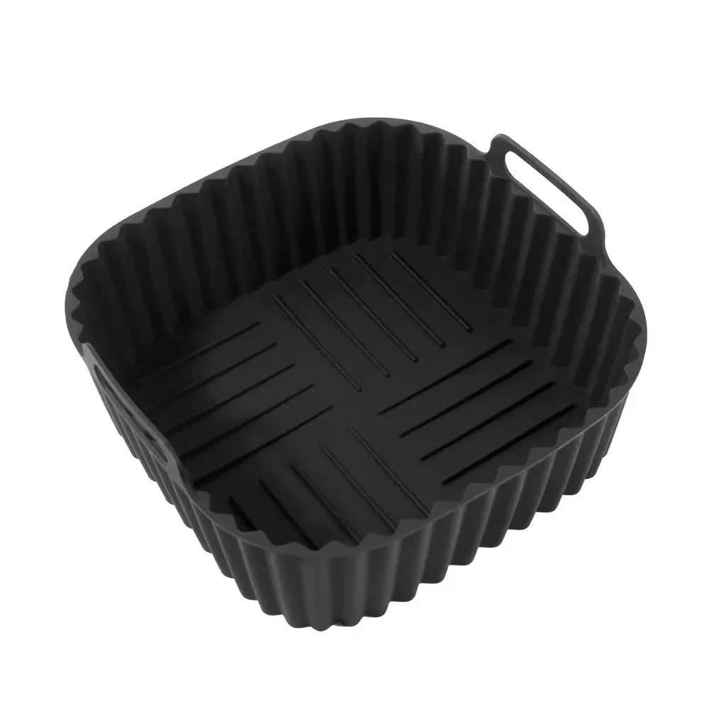 EASYFRY LINER – Premium Silicone Air Fryer Liners, Non-Stick Square Mats for 4–7 QT Ovens