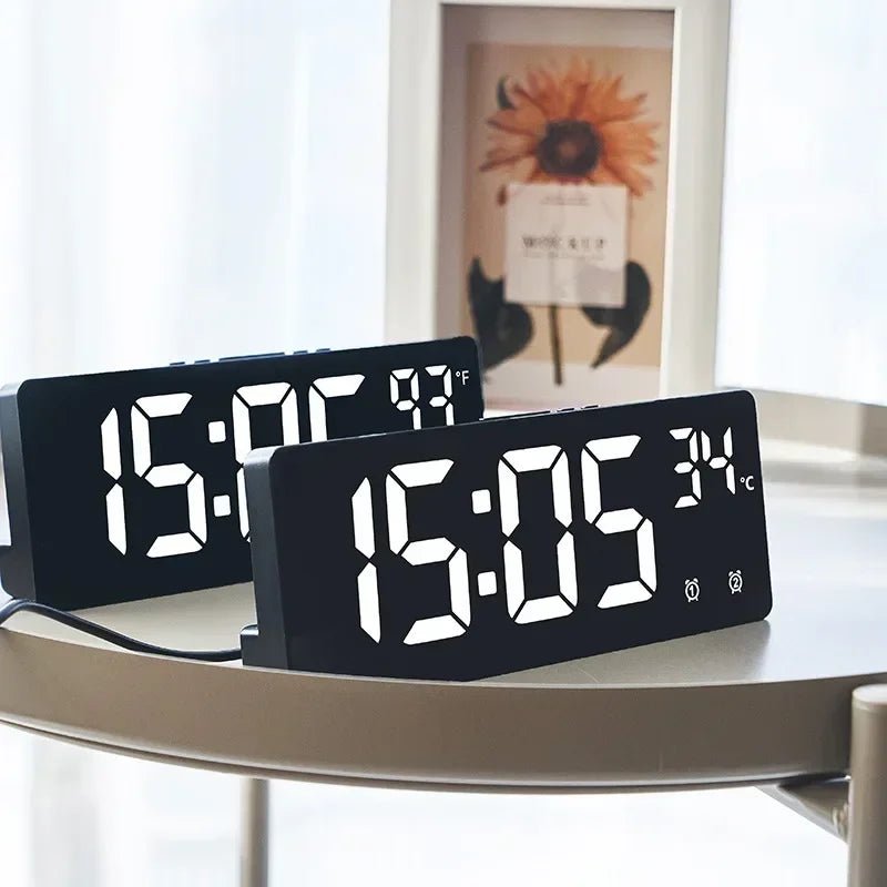ECHOSYNC – Voice Control Digital Alarm Clock with Dual Alarms