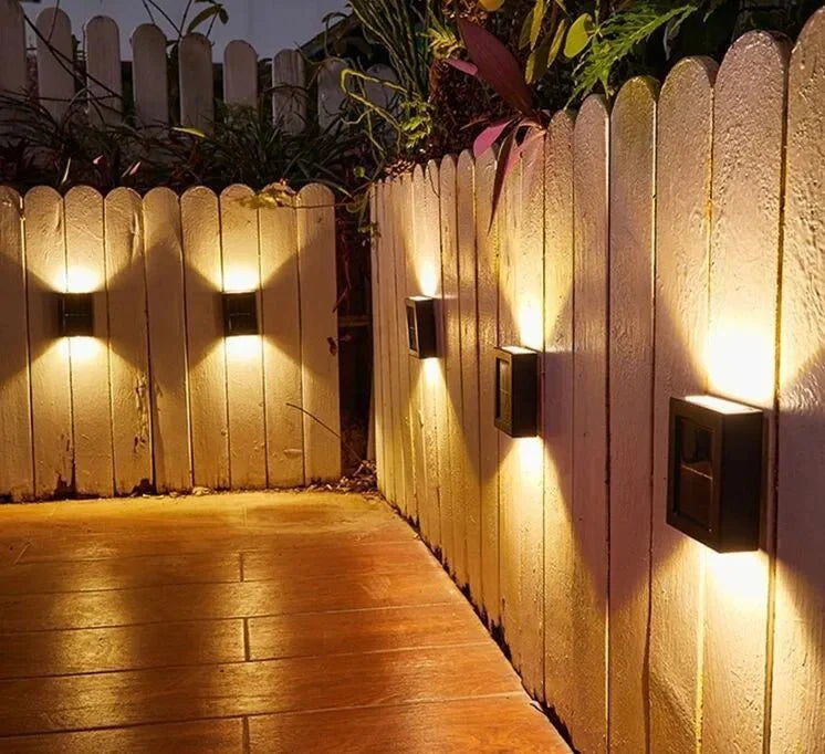 EcoBeam Solar LED Wall Lamps – Wireless IP65 Outdoor Lighting with Warm & White Light Options