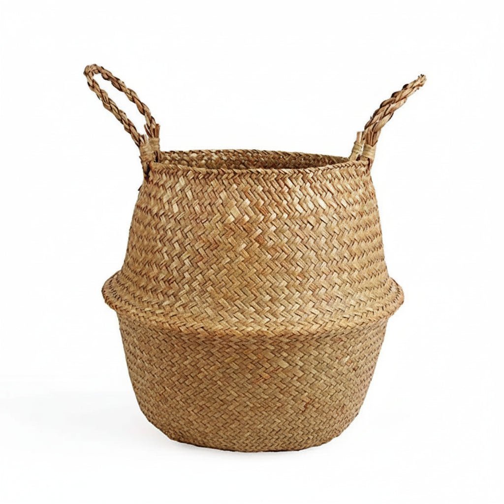 ECOCRAFT – Handmade Bamboo Wicker Basket Foldable Storage and Planter