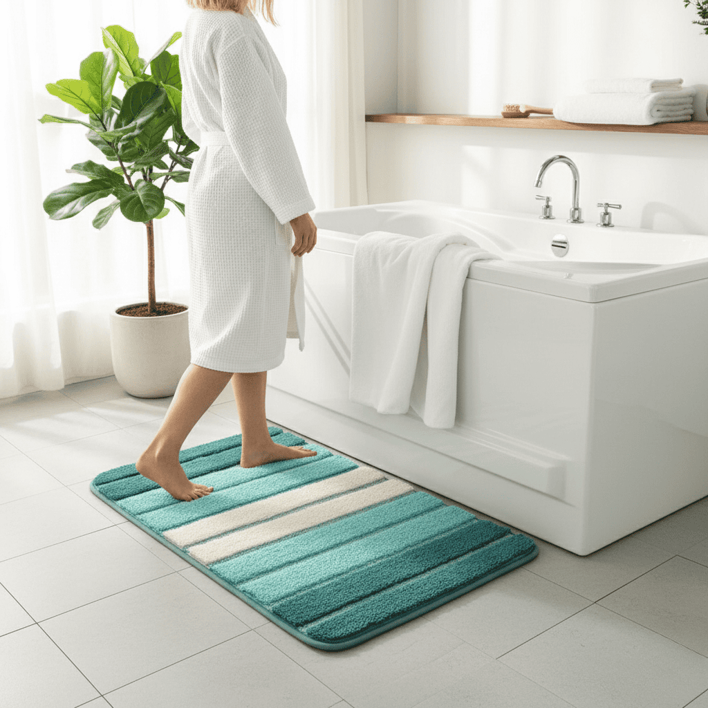 ECOFLOOR – Non-Slip Organic Bath Mat for Luxurious Bathroom Comfort