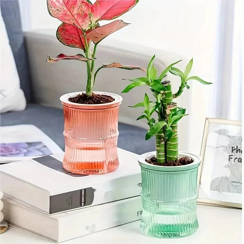 ECOROOT – Eco-Friendly Self-Watering Indoor Planter with Double Layer Design