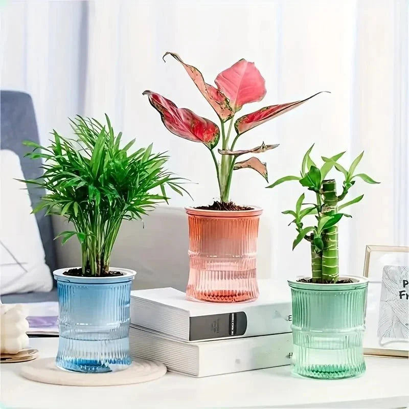 ECOROOT – Eco-Friendly Self-Watering Indoor Planter with Double Layer Design